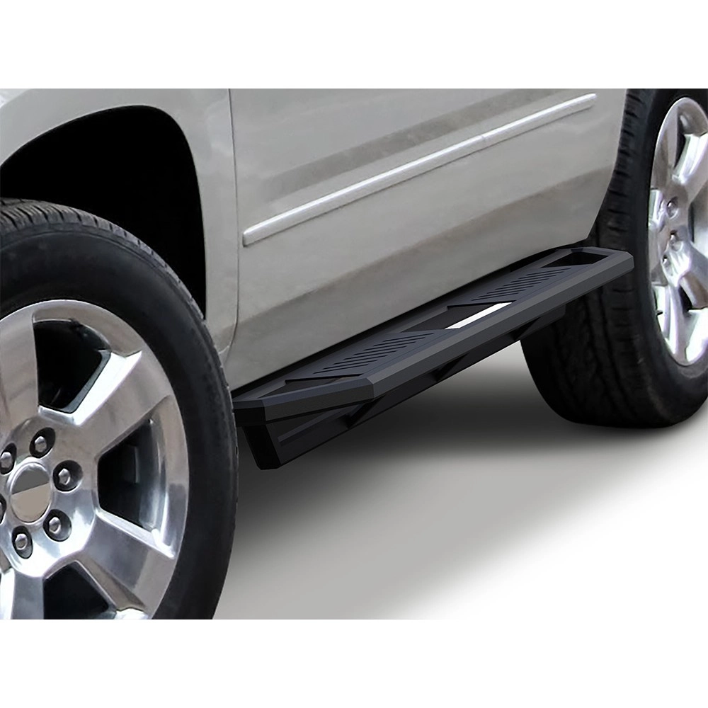 APS IA03SAC1B - Square Tube Door-to-Door Black Stainless Steel Nerf Bars