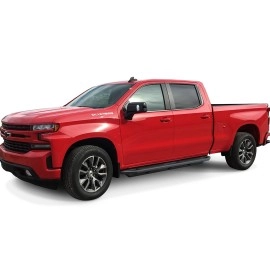 APS IA03SAG1B - Square Tube Door-to-Door Black Stainless Steel Nerf Bars