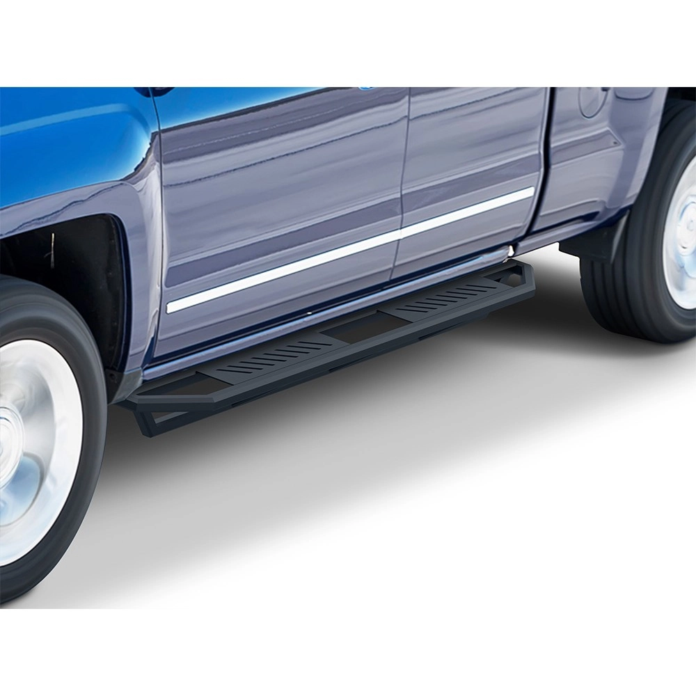 APS IA03SAI5B - Square Tube Door-to-Door Black Stainless Steel Nerf Bars