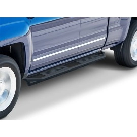 APS IA03SAI5B - Square Tube Door-to-Door Black Stainless Steel Nerf Bars