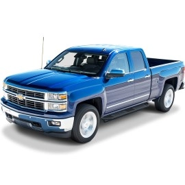 APS IA03SAI5B - Square Tube Door-to-Door Black Stainless Steel Nerf Bars