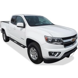 APS IA03SAI8B - Square Tube Door-to-Door Black Stainless Steel Nerf Bars