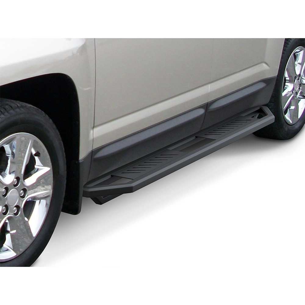 APS IA03SBC3B - Square Tube Door-to-Door Black Stainless Steel Nerf Bars