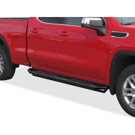 APS IA03SBI5B - Square Tube Door-to-Door Black Stainless Steel Nerf Bars