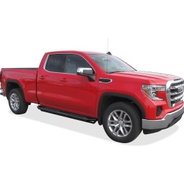 APS IA03SBI5B - Square Tube Door-to-Door Black Stainless Steel Nerf Bars