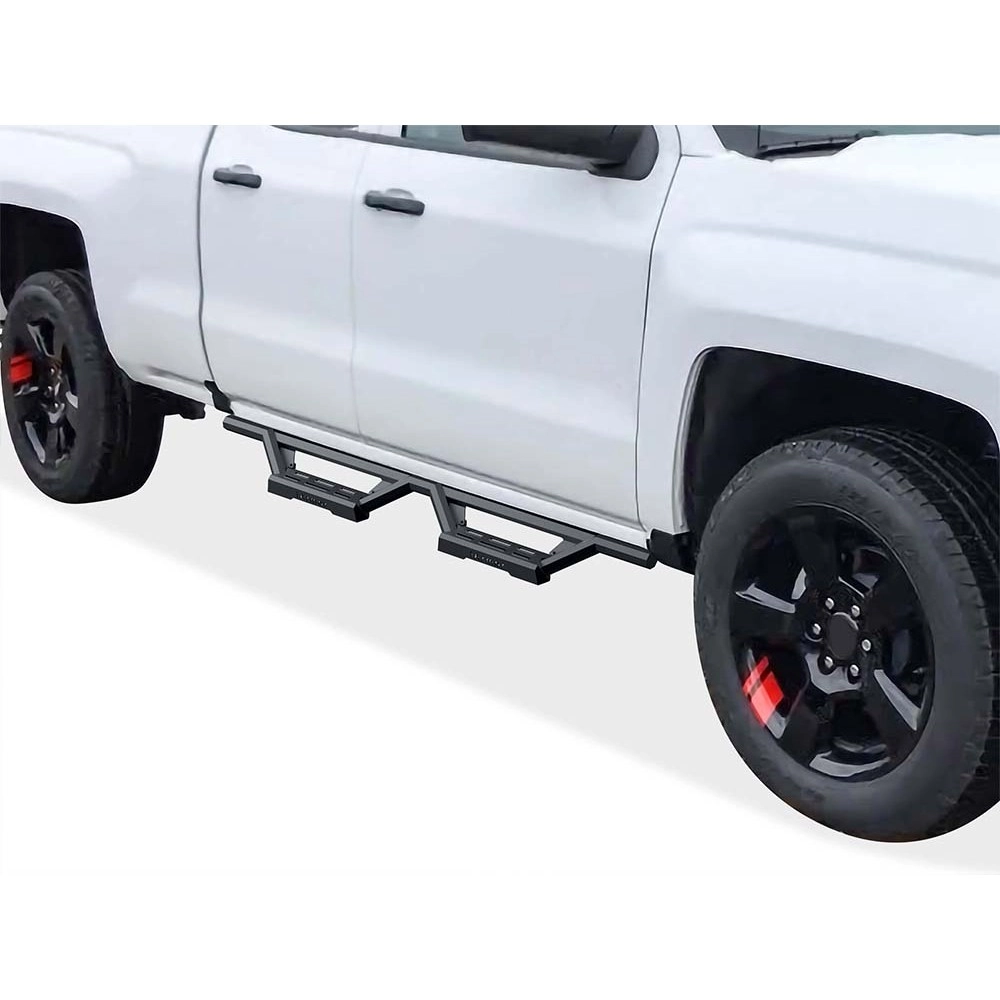 APS IA03WAI5B - Octagon Tube Drop Style Door-to-Door Black Stainless Steel Nerf Bars