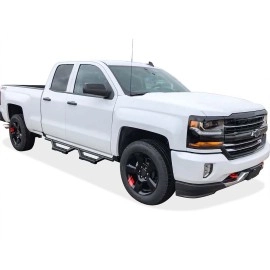 APS IA03WAI5B - Octagon Tube Drop Style Door-to-Door Black Stainless Steel Nerf Bars