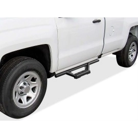 APS IA03WAI6B - Octagon Tube Drop Style Door-to-Door Black Stainless Steel Nerf Bars