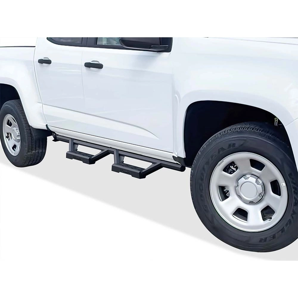 APS IA03WAI7B - Octagon Tube Drop Style Door-to-Door Black Stainless Steel Nerf Bars