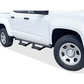 APS IA03WAI7B - Octagon Tube Drop Style Door-to-Door Black Stainless Steel Nerf Bars