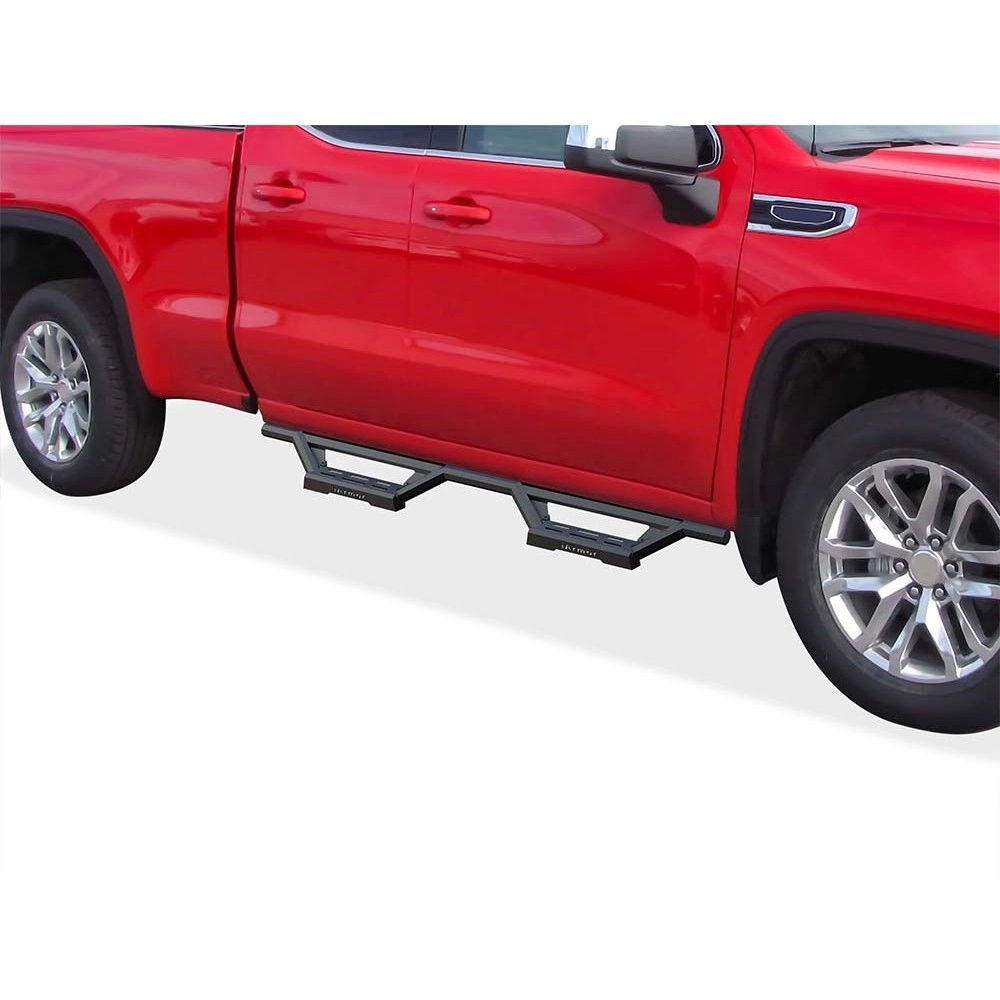 APS IA03WBI5B - Octagon Tube Drop Style Door-to-Door Black Stainless Steel Nerf Bars