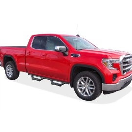 APS IA03WBI5B - Octagon Tube Drop Style Door-to-Door Black Stainless Steel Nerf Bars