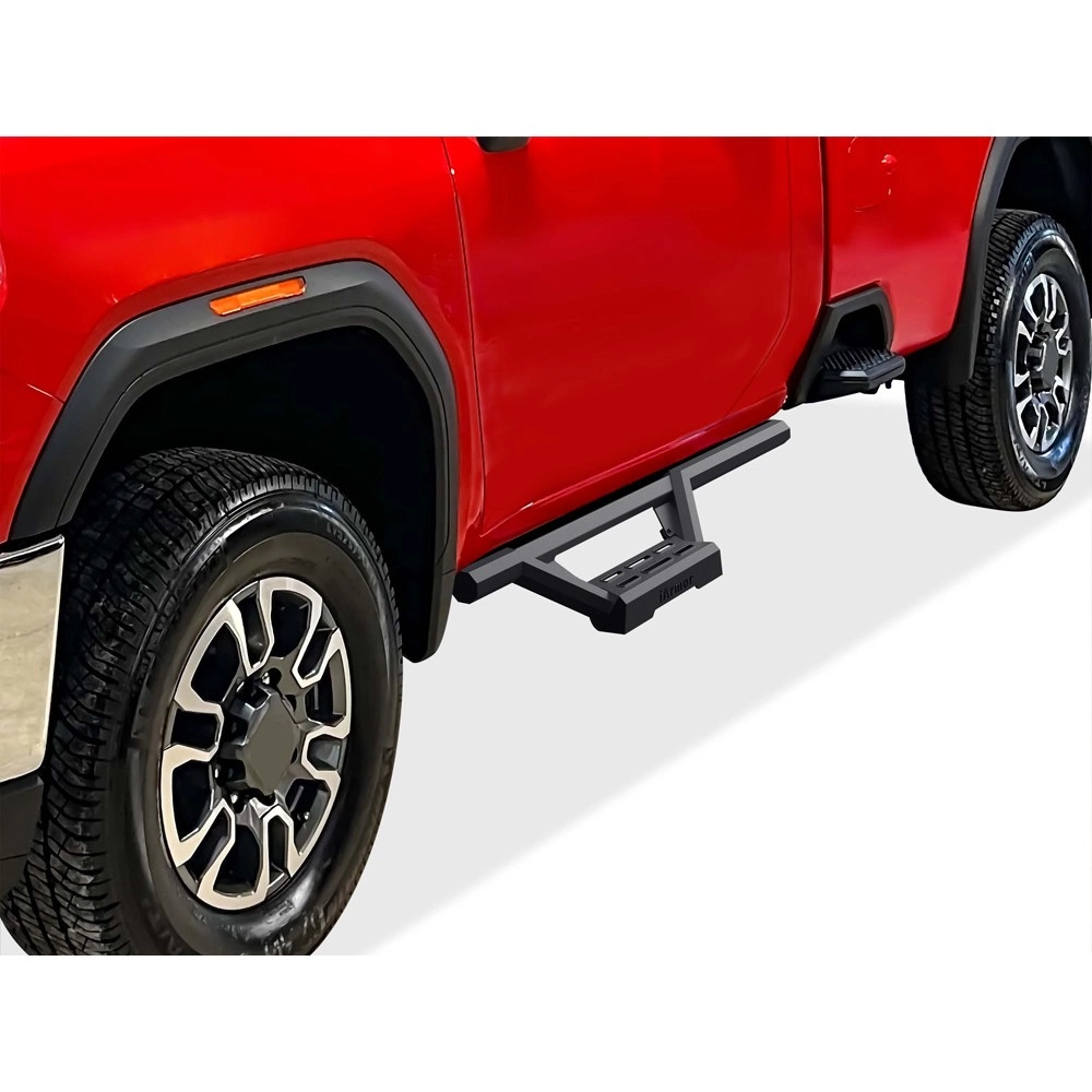 APS IA03WBI6B - Octagon Tube Drop Style Door-to-Door Black Stainless Steel Nerf Bars