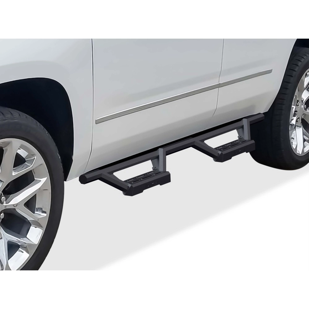 APS IA03WJB2B - Octagon Tube Drop Style Door-to-Door Black Stainless Steel Nerf Bars