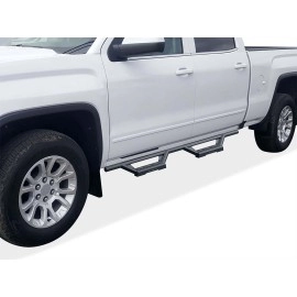 APS IA03WJG1B - Octagon Tube Drop Style Door-to-Door Black Stainless Steel Nerf Bars