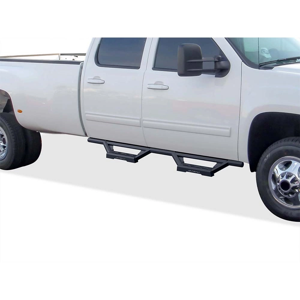 APS IA03WJJ1B - Octagon Tube Drop Style Door-to-Door Black Stainless Steel Nerf Bars