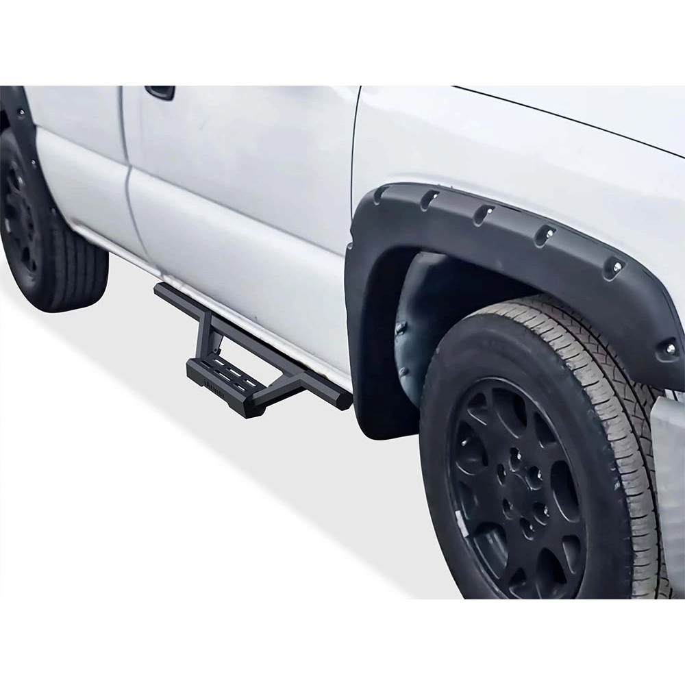 APS IA03WJJ7B - Octagon Tube Drop Style Door-to-Door Black Stainless Steel Nerf Bars