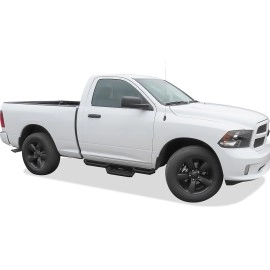 APS IA04NAG8B - Square Tube Drop Style Door-to-Door Black Stainless Steel Nerf Bars