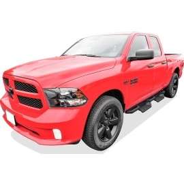 APS IA04NAG9B - Square Tube Drop Style Door-to-Door Black Stainless Steel Nerf Bars