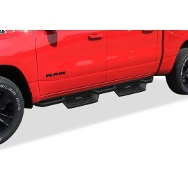 APS IA04NBE8B - Square Tube Drop Style Door-to-Door Black Stainless Steel Nerf Bars