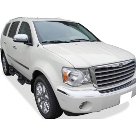 APS IA04NIA2B - Square Tube Drop Style Door-to-Door Black Stainless Steel Nerf Bars