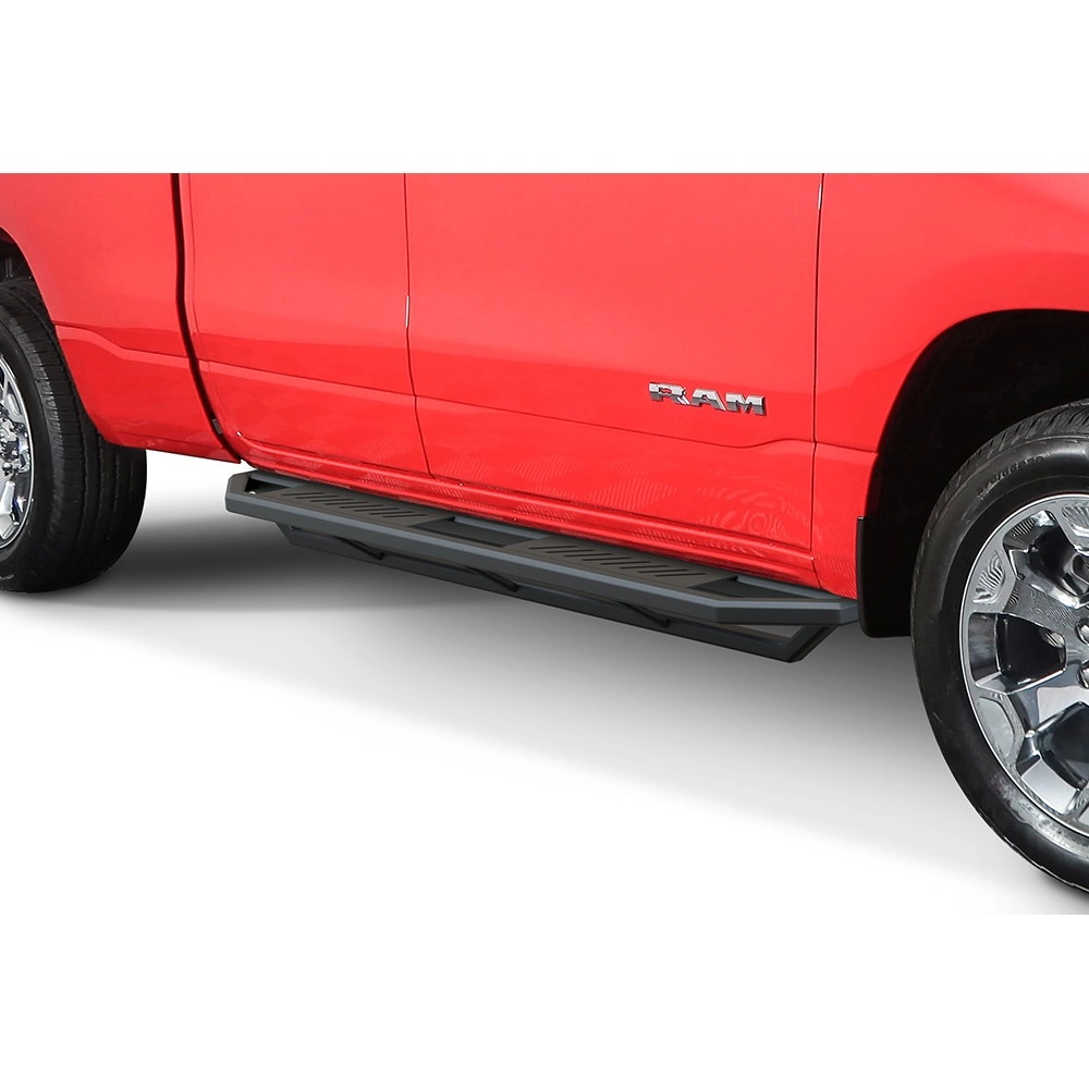 APS IA04SAE9B - Square Tube Door-to-Door Black Stainless Steel Nerf Bars