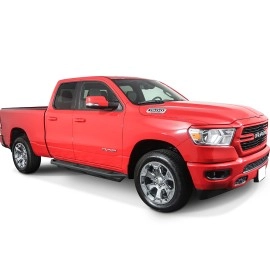 APS IA04SAE9B - Square Tube Door-to-Door Black Stainless Steel Nerf Bars