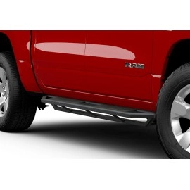 APS IA04SBE8B - Square Tube Door-to-Door Black Stainless Steel Nerf Bars