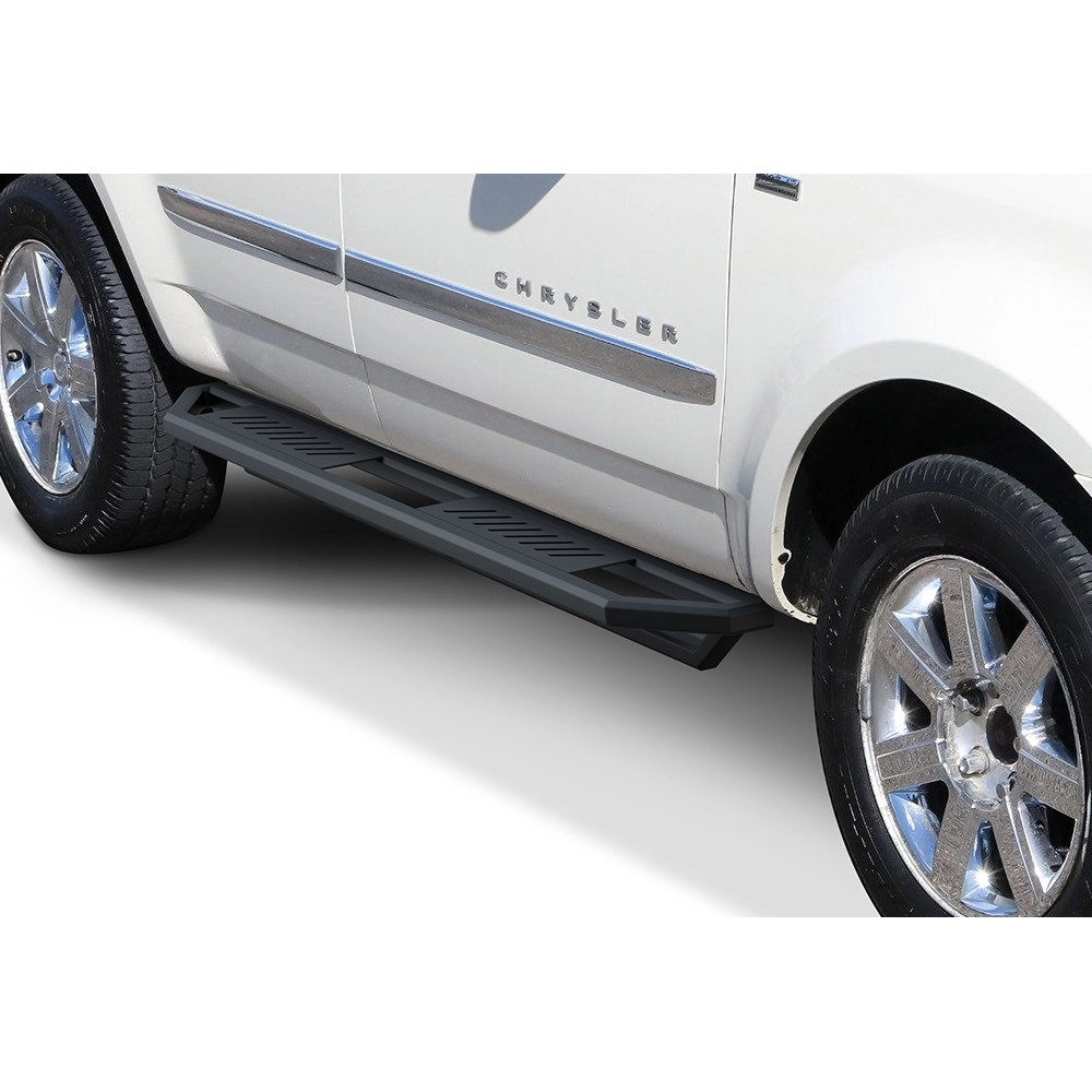 APS IA04SIA2B - Square Tube Door-to-Door Black Stainless Steel Nerf Bars