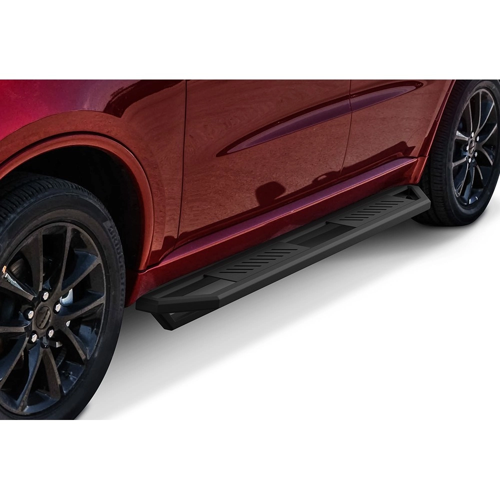 APS IA04SIA3B - Square Tube Door-to-Door Black Stainless Steel Nerf Bars