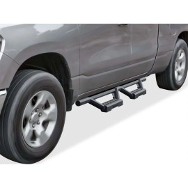 APS IA04WAE9B - Octagon Tube Drop Style Door-to-Door Black Stainless Steel Nerf Bars