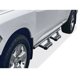 APS IA04WAG9B - Octagon Tube Drop Style Door-to-Door Black Stainless Steel Nerf Bars