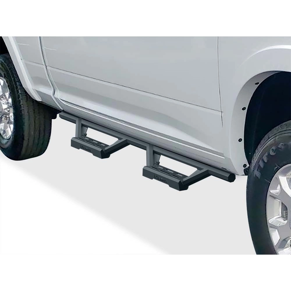 APS IA04WBJ8B - Octagon Tube Drop Style Door-to-Door Black Stainless Steel Nerf Bars