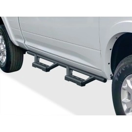 APS IA04WBJ8B - Octagon Tube Drop Style Door-to-Door Black Stainless Steel Nerf Bars