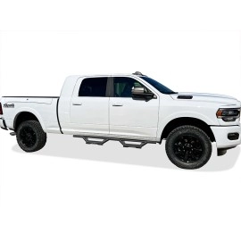 APS IA04WBJ9B - Octagon Tube Drop Style Door-to-Door Black Stainless Steel Nerf Bars