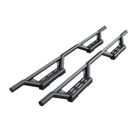 APS IA04WBJ9B - Octagon Tube Drop Style Door-to-Door Black Stainless Steel Nerf Bars