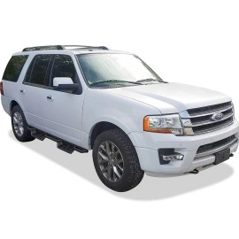 APS IA06NAC4B - Square Tube Drop Style Door-to-Door Black Stainless Steel Nerf Bars