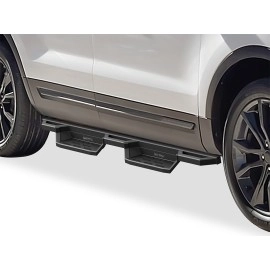 APS IA06NAE2B - Square Tube Drop Style Door-to-Door Black Stainless Steel Nerf Bars