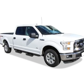 APS IA06NAG5B - Square Tube Drop Style Door-to-Door Black Stainless Steel Nerf Bars