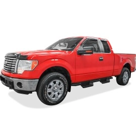 APS IA06NAG6B - Square Tube Drop Style Door-to-Door Black Stainless Steel Nerf Bars