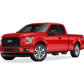 APS IA06NAH8B - Square Tube Drop Style Door-to-Door Black Stainless Steel Nerf Bars