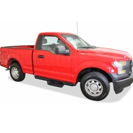 APS IA06NAH9B - Square Tube Drop Style Door-to-Door Black Stainless Steel Nerf Bars