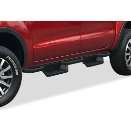 APS IA06NBC9B - Square Tube Drop Style Door-to-Door Black Stainless Steel Nerf Bars