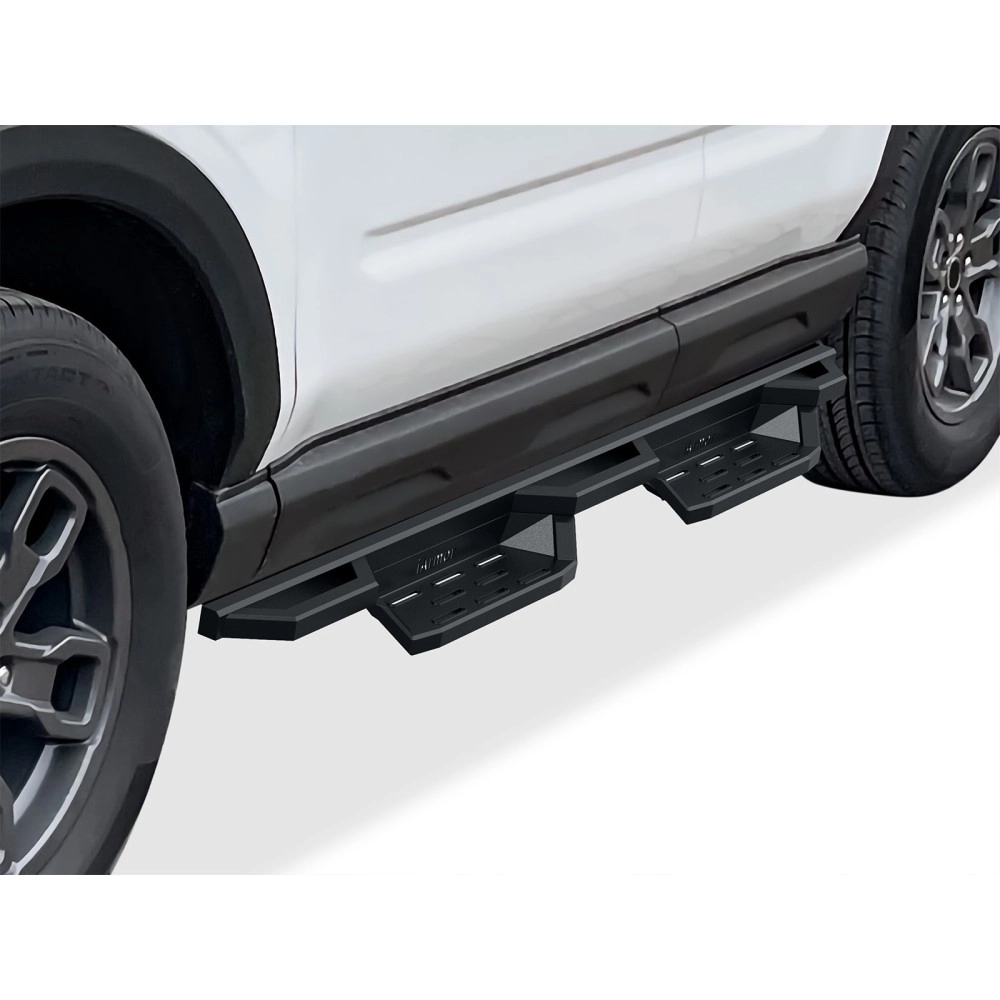 APS IA06NCA0H - Square Tube Drop Style Door-to-Door Black Stainless Steel Nerf Bars