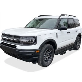 APS IA06NCA0H - Square Tube Drop Style Door-to-Door Black Stainless Steel Nerf Bars