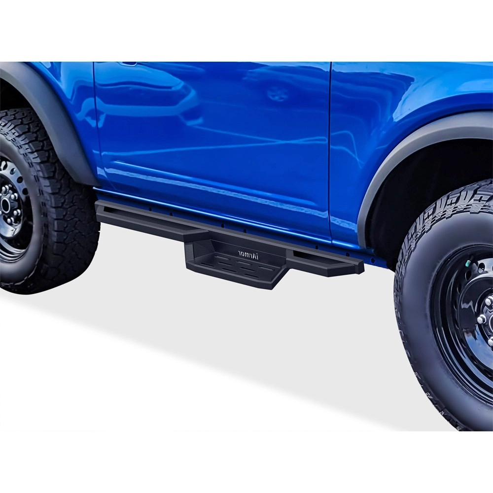 APS IA06NCA2H - Square Tube Drop Style Door-to-Door Black Stainless Steel Nerf Bars