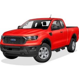 APS IA06NCA3B - Square Tube Drop Style Door-to-Door Black Stainless Steel Nerf Bars