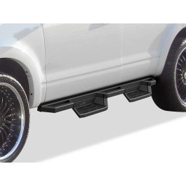 APS IA06NIB3B - Square Tube Drop Style Door-to-Door Black Stainless Steel Nerf Bars