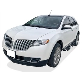 APS IA06NIB6B - Square Tube Drop Style Door-to-Door Black Stainless Steel Nerf Bars