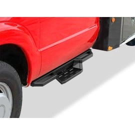 APS IA06NJA0B - Square Tube Drop Style Door-to-Door Black Stainless Steel Nerf Bars